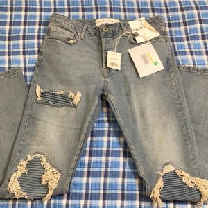 Topman ripped biker skinny jeans